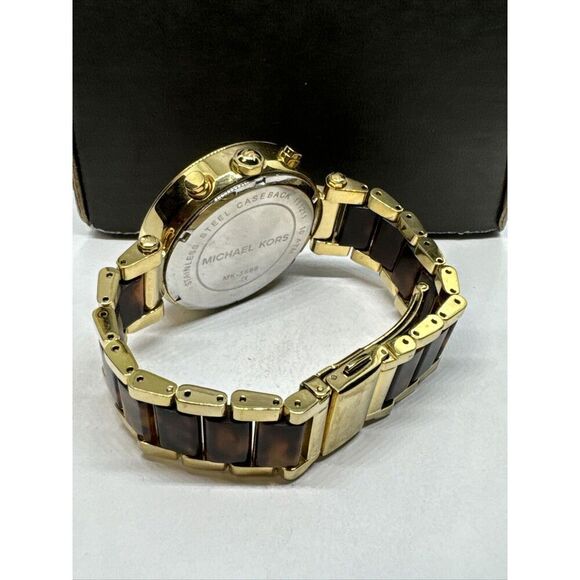 Michael Kors Parker MK5688 Women's Gold Tortoise Analog Dial Quartz Watch JNA229 - Picture 8 of 11